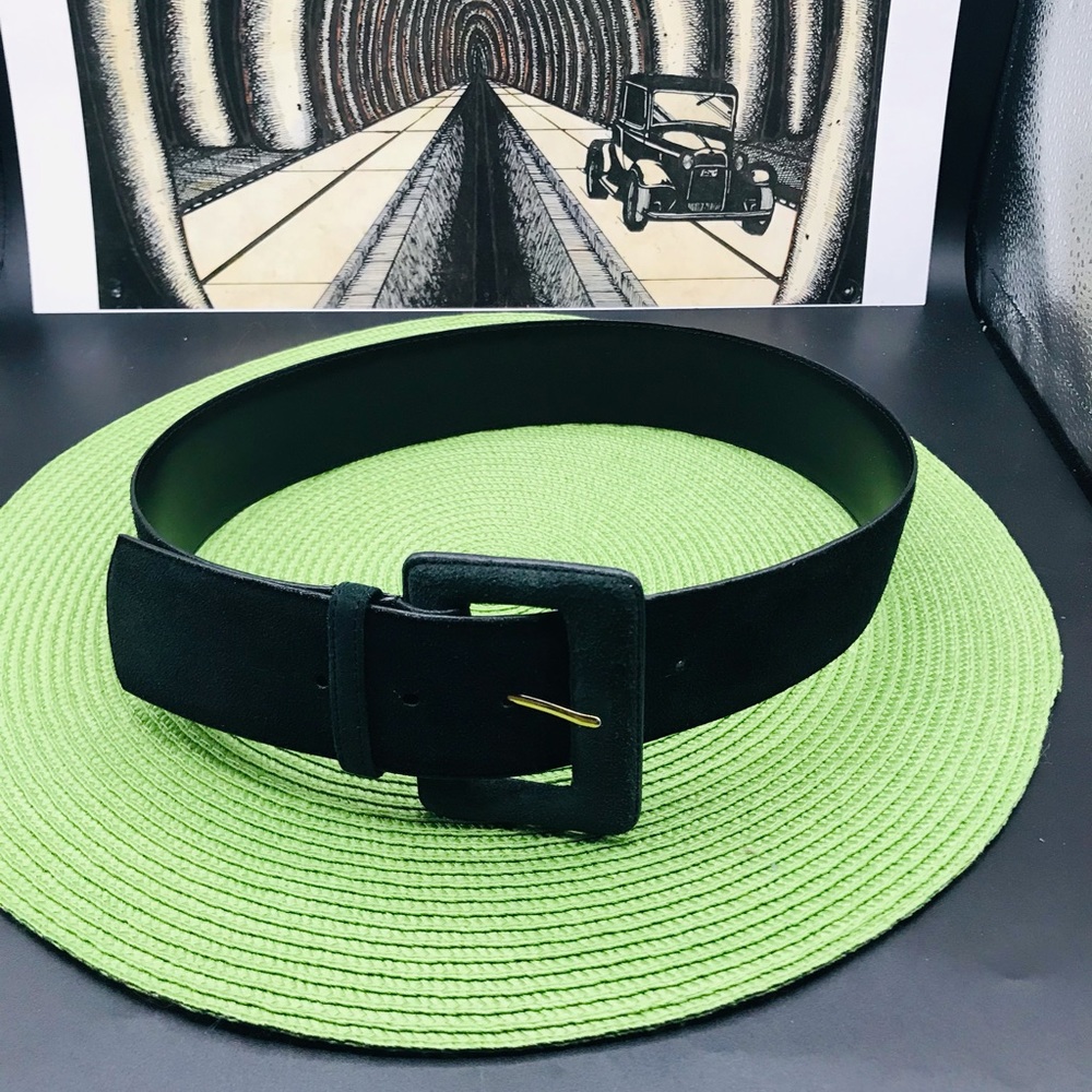 FAUX SUEDE BELT 33” LONG 2” WIDE NEW NO TAGS
